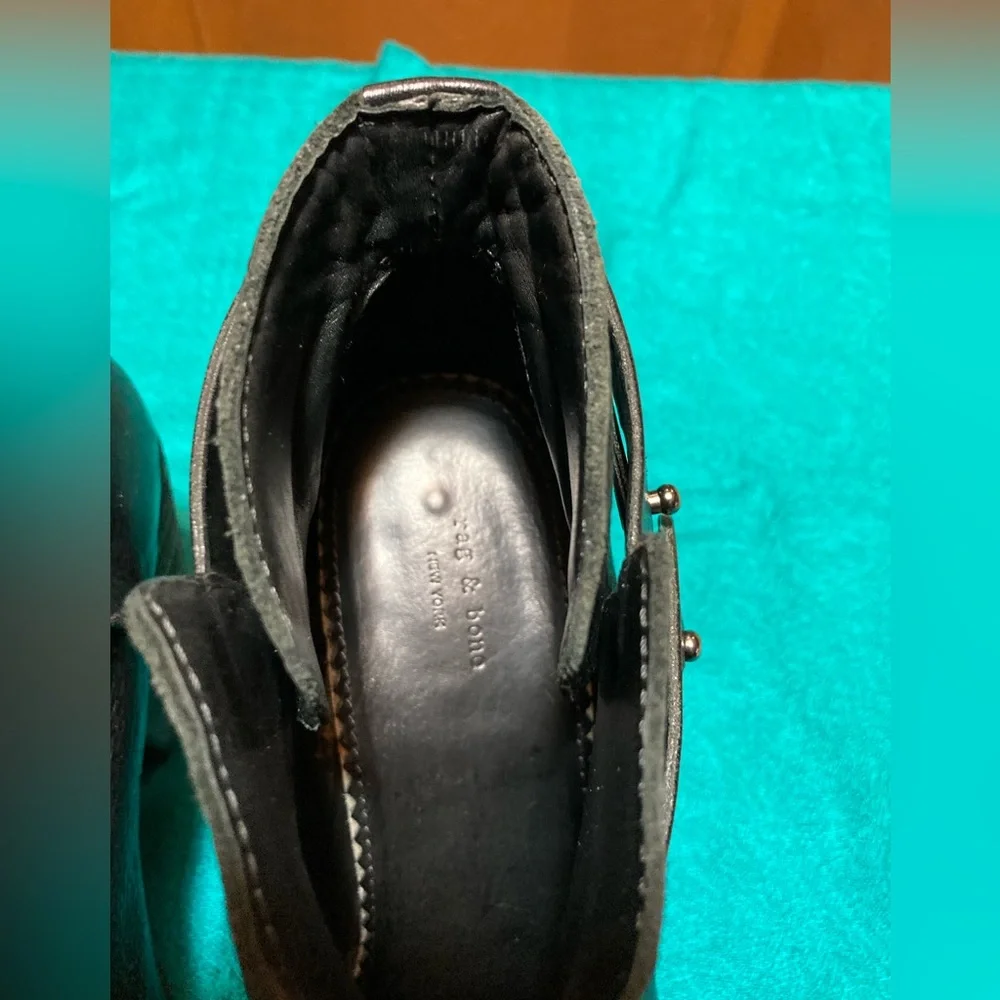 Rag & Bone “Harrow” Cowhide Leather Heeled Ankle Boots - Picture 2 of 15